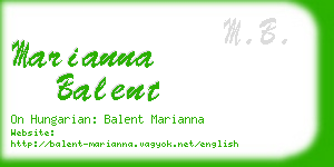 marianna balent business card